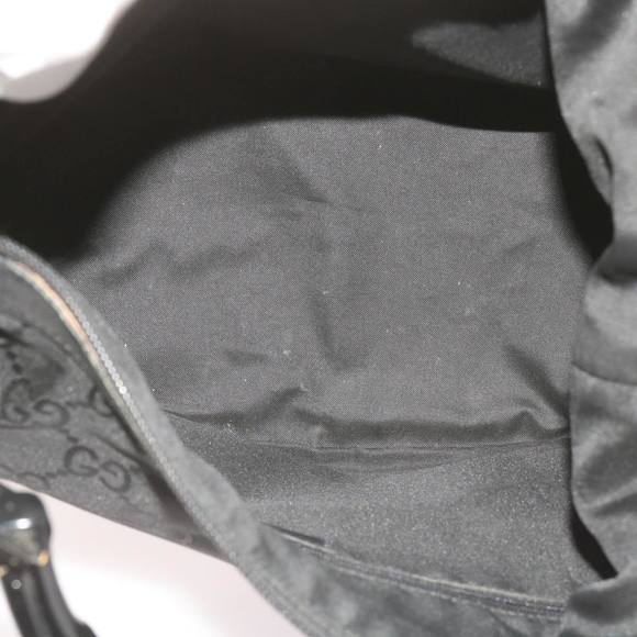 GUCCI Bamboo GG Canvas Hand Bag Black 000 0531 Auth ep3586 - Picture 11 of 16